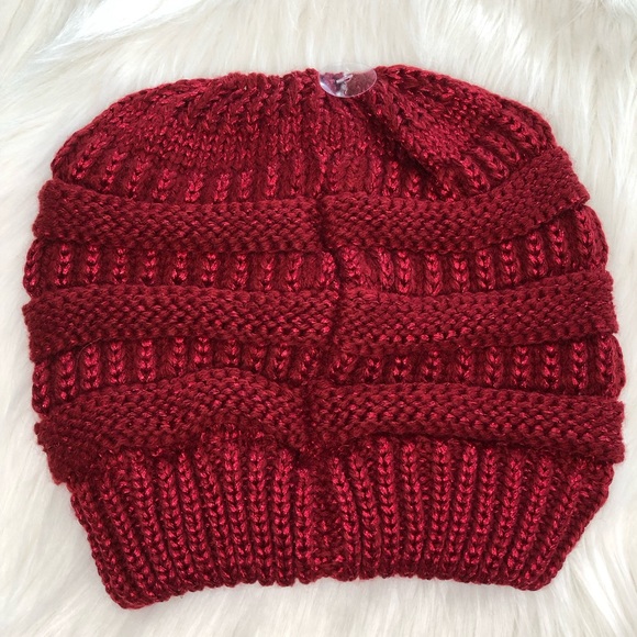 C.C. Metallic Messy Bun Beanie Tail – NWT - Picture 8 of 8